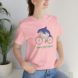 Vert Der Ferk? Dolphin on a bike T-Shirt