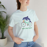 Vert Der Ferk? Dolphin on a bike T-Shirt