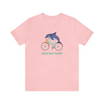 Vert Der Ferk? Dolphin on a bike T-Shirt