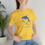 Vert Der Ferk? Dolphin on a bike T-Shirt