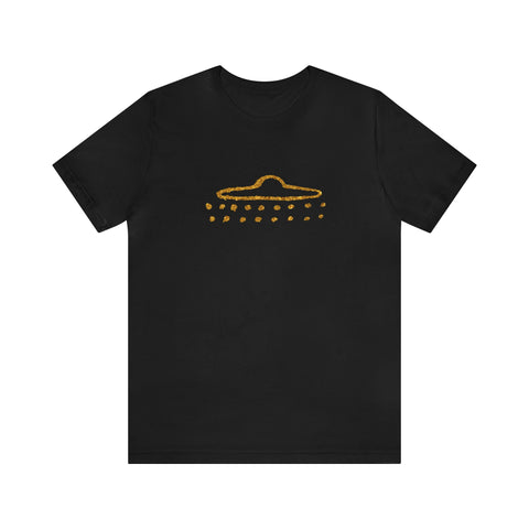 Gold UFO Cave Painting T-Shirt (1)