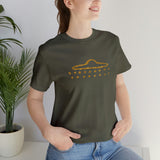 Gold UFO Cave Painting T-Shirt (1)